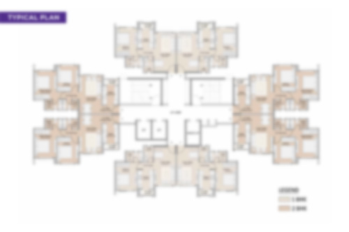 Sunteck Naigaon Floor Plan Layout Detailed floor plan layout of Sunteck Naigaon apartments showing unit configuration and space planning